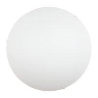 Edit Model Large Glass Flush Light - White