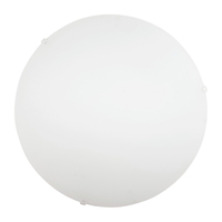 Edit Model Medium Glass Flush Light - White
