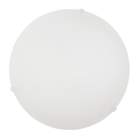 Edit Model Small Glass Flush Light - White
