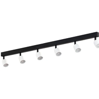 Edit Noir 6 Light Spotlight Bar - Black & White