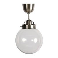 Edit Normandy Glass Semi-Flush Ceiling Light - Antique Silver