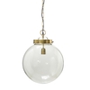 Edit Normandy Large Glass Ceiling Pendant Light - Antique Brass