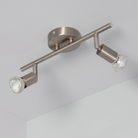 Edit Oasis 2 Light Ceiling Spotlight Bar - Silver