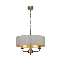 Edit Olivia 3 Arm Ceiling Pendant Light - Antique Brass