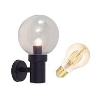 Edit Optic 6.5W Warm White LED Smart WiFi Outdoor Wall Light - Black