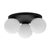 Edit Orb 3 Light Flush Ceiling Light - Black & White