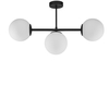 Edit Perry 3 Light Flush Ceiling Light - Black & White