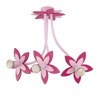 Edit Petal 3 Arm Semi Flush Ceiling - Pink
