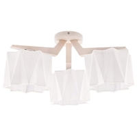 Edit Piano 3 Arm Semi-Flush Ceiling Light - White