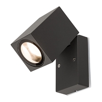 Edit Primm Outdoor Wall Mounted Spotlight - Dark Grey