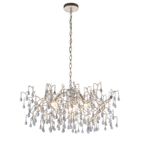 Edit Rain Glass Chandelier - Aged Silver