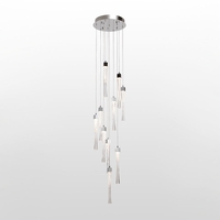 Edit Ribbon 10 Light LED Cascade Ceiling Pendant - Polished Chrome