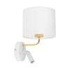 Edit Richi Wall Light with LED Reading Light - White & Gold