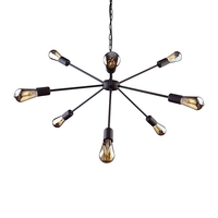 Edit Rod 9 Arm Ceiling Pendant Light - Black