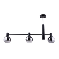 Edit Route 3 Light Ceiling Pendant - Black