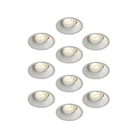 Edit Slimline Deep Recessed Adjustable Downlight - Matt White - Pack of 10