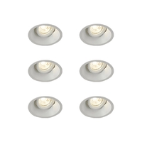 Edit Slimline Deep Recessed Adjustable Downlight - Matt White - Pack of 6