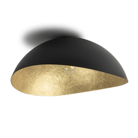 Edit Solaris Large Flush Ceiling Light - Black & Gold