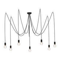 Edit Spider 7 Arm Ceiling Pendant Light - Black
