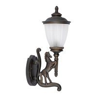 Edit Stable Left Outdoor Lantern Wall Light - Brass