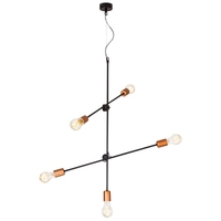Edit Stick 5 Light Ceiling Pendant - Black & Copper