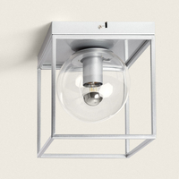 Edit Tabuk Bathroom Flush Ceiling Light - Silver