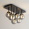 Edit Tulia 6 Light Semi-Flush Bar Ceiling Pendant - Smoked Glass