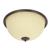 Edit Tycoon Glass Trim Flush Ceiling Light - Bronze & Cream