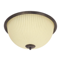 Edit Tycoon Glass Trim Flush Ceiling Light - Bronze & Cream