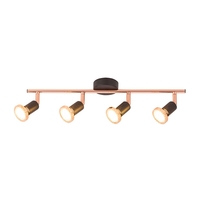 Edit Valentine 4 Light Spotlight Bar - Black and Copper
