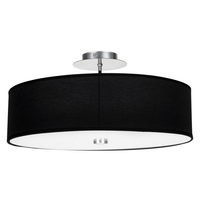 Edit Viviane 3 Light Semi Flush Ceiling Light - Black