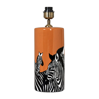 Edit Zebra Ceramic Statement Table Lamp - Base Only - Orange