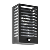 Eglo Alamonte 3 Half Lantern Outdoor Wall Light with PIR Sensor - Black