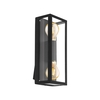 Eglo Alamonte Half Lantern Outdoor Twin Wall Light - Black