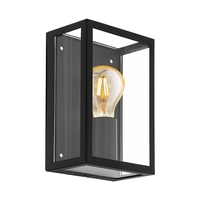 Eglo Alamonte Half Lantern Outdoor Wall Light - Black