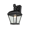 Elstead Bayview Large Outdoor Wall Light - Black with Clear Bevelled Glass