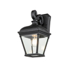 Elstead Bayview Medium Outdoor Wall Light - Black with Clear Bevelled Glass