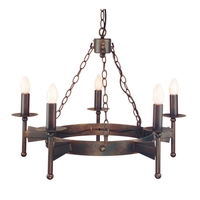 Elstead Cromwell 5 Light Chandelier - Old Bronze