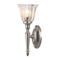 Elstead Dryden Fluted LED Wall Light - Polished Nickel