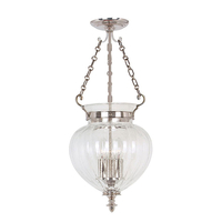 Elstead Finsbury Park 3 Light Ceiling Pendant - Polished Nickel