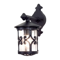 Elstead Hereford Outdoor Hanging Lantern Wall Light - Black