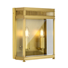 Elstead Holborn Medium Half Outdoor Lantern Wall Light - Brushed Brass