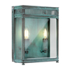 Elstead Holborn Medium Half Outdoor Lantern Wall Light - verdigris