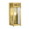 Elstead Holborn Small Half Outdoor Lantern Wall Light - Brushed Brass