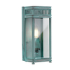 Elstead Holborn Small Half Outdoor Lantern Wall Light - Verdigris