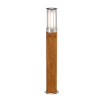 Elstead Hornsea Bollard - Stainless Steel and Teak