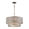 Elstead Lucia 6 Light Chandelier - Burnished Silver