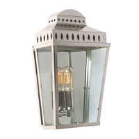 Elstead Mansion House Half Lantern Outdoor Wall Light - Polished Nickel