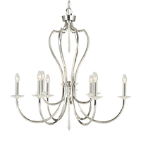 Elstead Pimlico 9 Light Chandelier - Polished Nickel