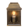 Elstead Victoria Half Lantern Outdoor Wall Light - Brass